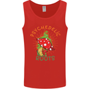Psychedelic Roots Magic Mushrooms LSD Hippy Mens Vest Tank Top Red