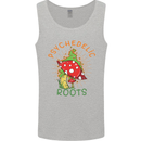 Psychedelic Roots Magic Mushrooms LSD Hippy Mens Vest Tank Top Sports Grey