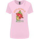 Psychedelic Roots Magic Mushrooms LSD Hippy Womens Wider Cut T-Shirt Light Pink