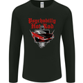 Psychobilly Hot Rod Hotrod Dragster Mens Long Sleeve T-Shirt Black