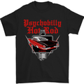 Psychobilly Hot Rod Hotrod Dragster Mens T-Shirt Cotton Gildan Black