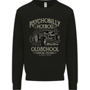 Psychobilly Hotrod Hot Rod Dragster Kids Sweatshirt Jumper Black