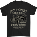Psychobilly Hotrod Hot Rod Dragster Mens T-Shirt Cotton Gildan Black