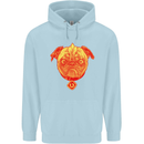 Pug Finger Flip Offensive Funny Dog Childrens Kids Hoodie Light Blue