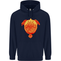 Pug Finger Flip Offensive Funny Dog Childrens Kids Hoodie Navy Blue