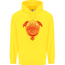 Pug Finger Flip Offensive Funny Dog Childrens Kids Hoodie Yellow