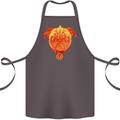 Pug Finger Flip Offensive Funny Dog Cotton Apron 100% Organic Dark Grey