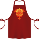 Pug Finger Flip Offensive Funny Dog Cotton Apron 100% Organic Maroon