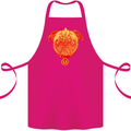 Pug Finger Flip Offensive Funny Dog Cotton Apron 100% Organic Pink