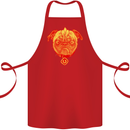 Pug Finger Flip Offensive Funny Dog Cotton Apron 100% Organic Red