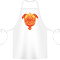 Pug Finger Flip Offensive Funny Dog Cotton Apron 100% Organic White