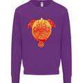 Pug Finger Flip Offensive Funny Dog Kids Sweatshirt Jumper Purple