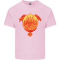 Pug Finger Flip Offensive Funny Dog Kids T-Shirt Childrens Light Pink