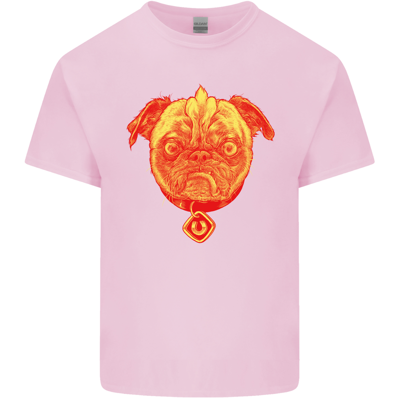 Pug Finger Flip Offensive Funny Dog Kids T-Shirt Childrens Light Pink