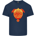Pug Finger Flip Offensive Funny Dog Kids T-Shirt Childrens Navy Blue