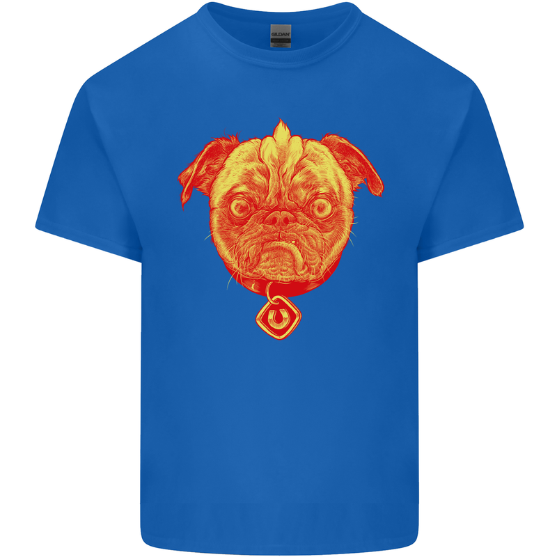Pug Finger Flip Offensive Funny Dog Kids T-Shirt Childrens Royal Blue