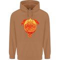 Pug Finger Flip Offensive Funny Dog Mens 80% Cotton Hoodie Caramel Latte