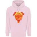 Pug Finger Flip Offensive Funny Dog Mens 80% Cotton Hoodie Light Pink