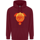 Pug Finger Flip Offensive Funny Dog Mens 80% Cotton Hoodie Maroon