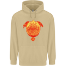 Pug Finger Flip Offensive Funny Dog Mens 80% Cotton Hoodie Sand