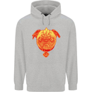 Pug Finger Flip Offensive Funny Dog Mens 80% Cotton Hoodie Sports Grey