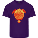 Pug Finger Flip Offensive Funny Dog Mens Cotton T-Shirt Tee Top Purple