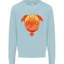 Pug Finger Flip Offensive Funny Dog Mens Sweatshirt Jumper Light Blue