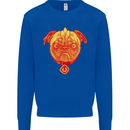 Pug Finger Flip Offensive Funny Dog Mens Sweatshirt Jumper Royal Blue