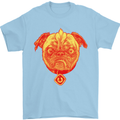 Pug Finger Flip Offensive Funny Dog Mens T-Shirt Cotton Gildan Light Blue