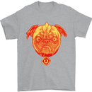 Pug Finger Flip Offensive Funny Dog Mens T-Shirt Cotton Gildan Sports Grey
