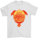 Pug Finger Flip Offensive Funny Dog Mens T-Shirt Cotton Gildan White