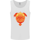 Pug Finger Flip Offensive Funny Dog Mens Vest Tank Top White