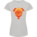 Pug Finger Flip Offensive Funny Dog Womens Petite Cut T-Shirt Sports Grey