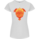 Pug Finger Flip Offensive Funny Dog Womens Petite Cut T-Shirt White