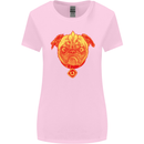 Pug Finger Flip Offensive Funny Dog Womens Wider Cut T-Shirt Light Pink