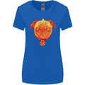 Pug Finger Flip Offensive Funny Dog Womens Wider Cut T-Shirt Royal Blue