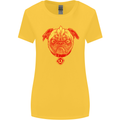 Pug Finger Flip Offensive Funny Dog Womens Wider Cut T-Shirt Yellow