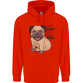 Pug I Didn't Fart My Butt Blew You a Kiss Childrens Kids Hoodie Bright Red