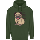 Pug I Didn't Fart My Butt Blew You a Kiss Childrens Kids Hoodie Forest Green