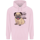 Pug I Didn't Fart My Butt Blew You a Kiss Childrens Kids Hoodie Light Pink