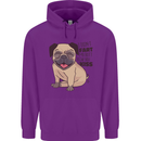 Pug I Didn't Fart My Butt Blew You a Kiss Childrens Kids Hoodie Purple