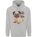 Pug I Didn't Fart My Butt Blew You a Kiss Childrens Kids Hoodie Sports Grey