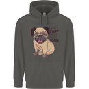 Pug I Didn't Fart My Butt Blew You a Kiss Childrens Kids Hoodie Storm Grey