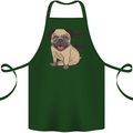 Pug I Didn't Fart My Butt Blew You a Kiss Cotton Apron 100% Organic Forest Green