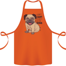 Pug I Didn't Fart My Butt Blew You a Kiss Cotton Apron 100% Organic Orange