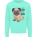 Pug I Didn't Fart My Butt Blew You a Kiss Kids Sweatshirt Jumper Peppermint