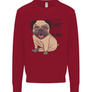 Pug I Didn't Fart My Butt Blew You a Kiss Kids Sweatshirt Jumper Red