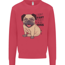 Pug I Didn't Fart My Butt Blew You a Kiss Mens Sweatshirt Jumper Heliconia
