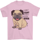 Pug I Didn't Fart My Butt Blew You a Kiss Mens T-Shirt Cotton Gildan Light Pink