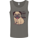 Pug I Didn't Fart My Butt Blew You a Kiss Mens Vest Tank Top Charcoal